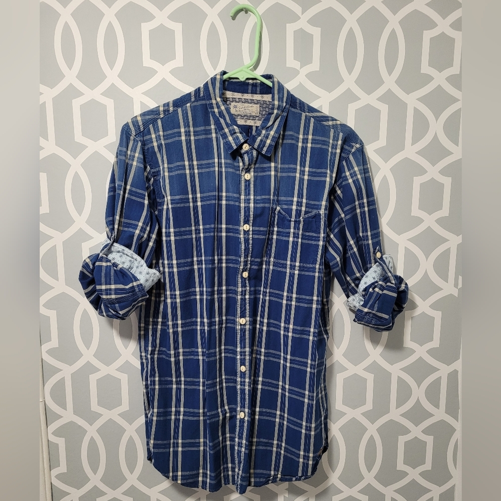 Scotch and Soda Blue Plaid Men's Shirt